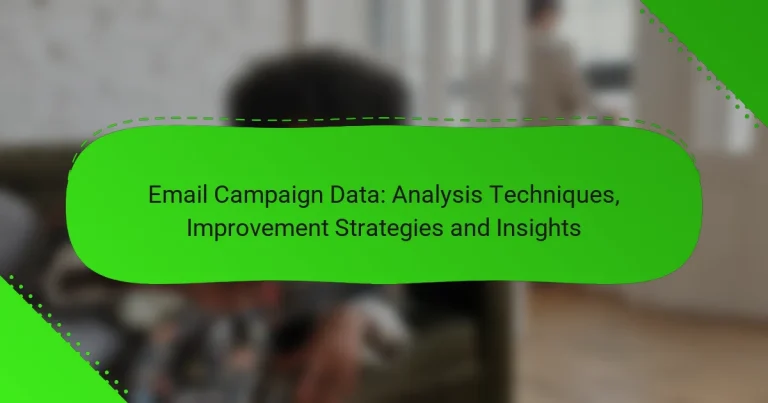 Email Campaign Data: Analysis Techniques, Improvement Strategies and Insights