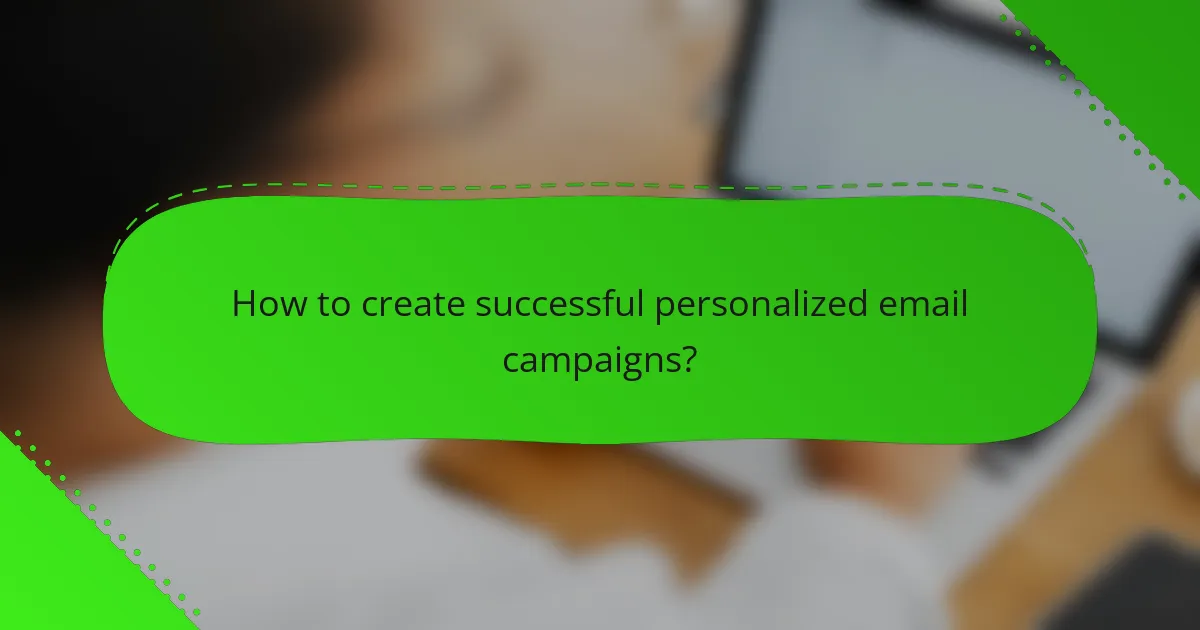 How to create successful personalized email campaigns?